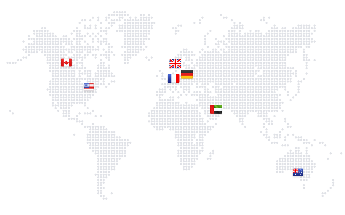 World map highlighting the countries IBTE students progress to
